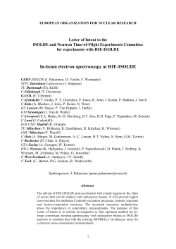 In-beam electron spectroscopy at HIE