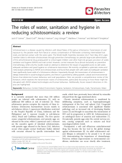 The roles of water, sanitation and hygiene in reducing