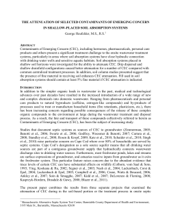 THE ATTENUATION OF SELECTED CONTAMINANTS OF