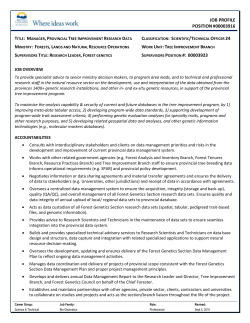 Senior Resource Technologist