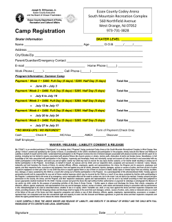 Skater Information - Essex County Parks