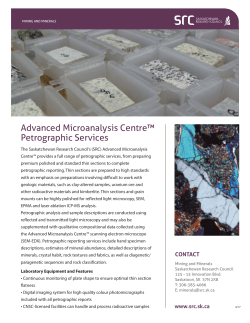 Advanced Microanalysis Centre™ Petrographic Services