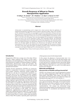 Growth Response of Wheat to Titania