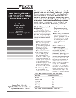 MF2673 How Feeding-Site Mud and Temperature Affect Animal