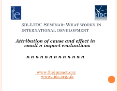 Attribution of cause and effect in small n impact evaluations