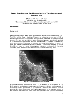 Tweed River Entrance Sand Bypassing Long Term Average sand