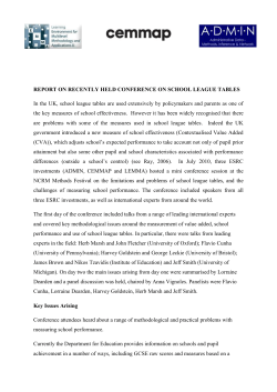 report on recently held conference on school league tables