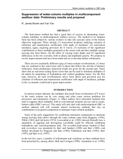 Suppression of water-column multiples in multicomponent
