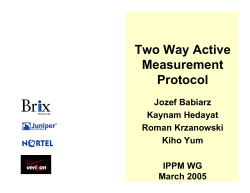 Two Way Active Measurement Protocol