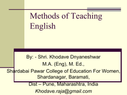 Methods of Teaching English