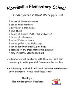 Grade Five Supply List - Norrisville Elementary School PTA