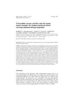 Extracellular enzyme activities and soil organic matter