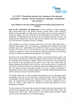 ILC 2017: Predicting severe liver disease in the general population