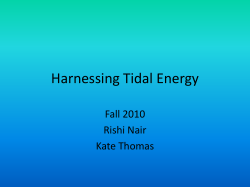 Harnessing Tidal Energy