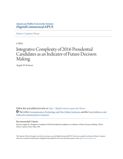 Integrative Complexity of 2016 Presidential Candidates as an