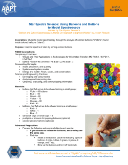 Star Spectra Science: Using Balloons and Buttons to Model