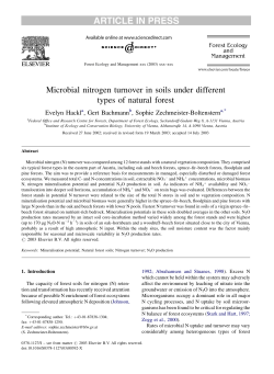 Microbial nitrogen turnover in soils under different types of