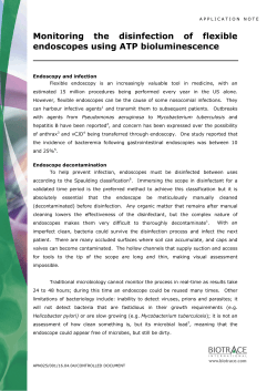 Monitoring the disinfection of flexible endoscopes using ATP