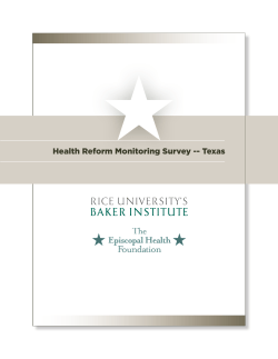 Health Reform Monitoring Survey -- Texas