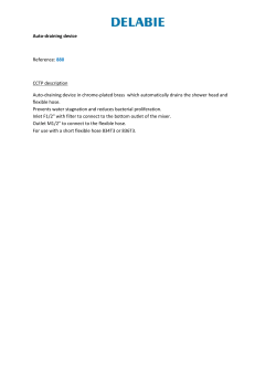 Auto-draining device Reference: 880 CCTP description Auto