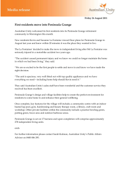 First residents move into Peninsula Grange