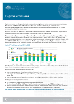 Fugitive emissions - Climate Change Authority