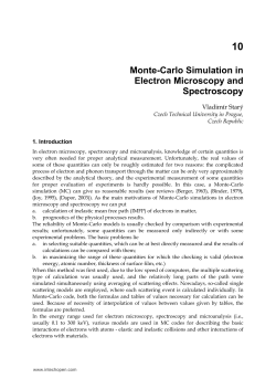 Monte-Carlo Simulation in Electron Microscopy and