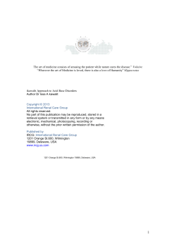 Introduction to Acid Base Disorders