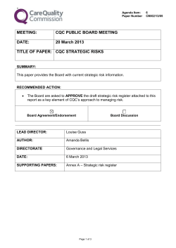 Risk register