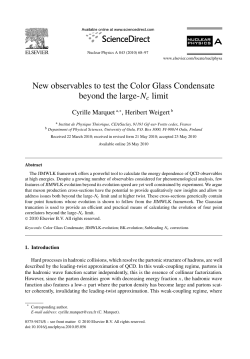 New observables to test the Color Glass