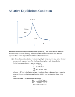 Ablative Equilibrium Condition
