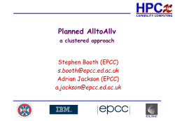 Planned AlltoAllv a clustered approach