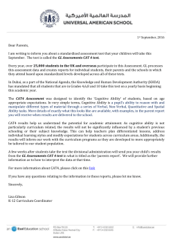 Cat 4 Parent letter 2016