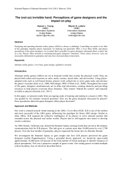 invisible hand: Perceptions of game designers and the impact on play