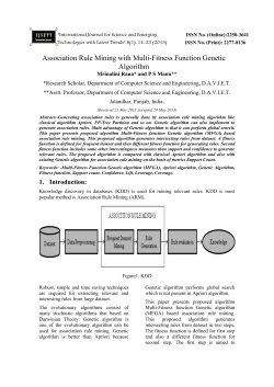Association Rule Mining with Multi-Fitness Function Genetic Algorithm