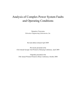Analysis of Complex Power System Faults and Operating