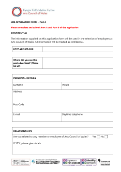 JOB APPLICATION FORM PART A
