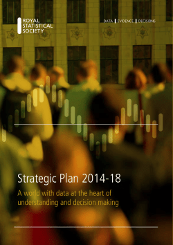 Strategic Plan 2014-18 - Royal Statistical Society