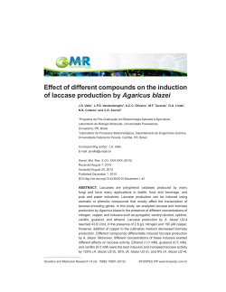 Effect of different compounds on the induction of laccase production