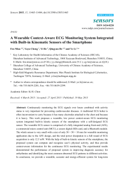 A Wearable Context-Aware ECG Monitoring System