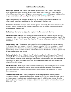 Light Laws Review Reading