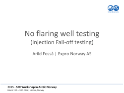 Injection Fall-off Testing - 2017 SPE Workshop in Arctic Norway