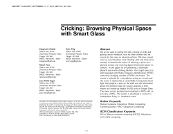 Cricking: Browsing Physical Space with Smart Glass