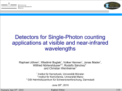 Detectors for Single-Photon counting applications at visible and