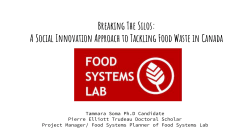 Breaking The Silos: A Social Innovation Approach to Tackling Food