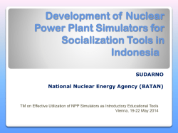 Development of Nuclear Power Plant Simulators for Socialization