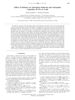 Effect of Moisture on Adsorption Isotherms and Adsorption