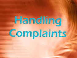 Handling Complaints Cycle
