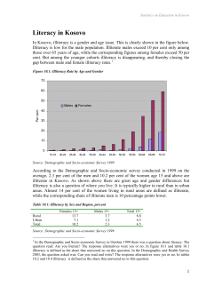 Literacy in Kosovo