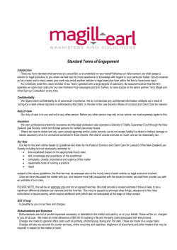Standard Terms of Engagement